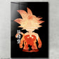 Pintura de silhueta minimalista de Goku