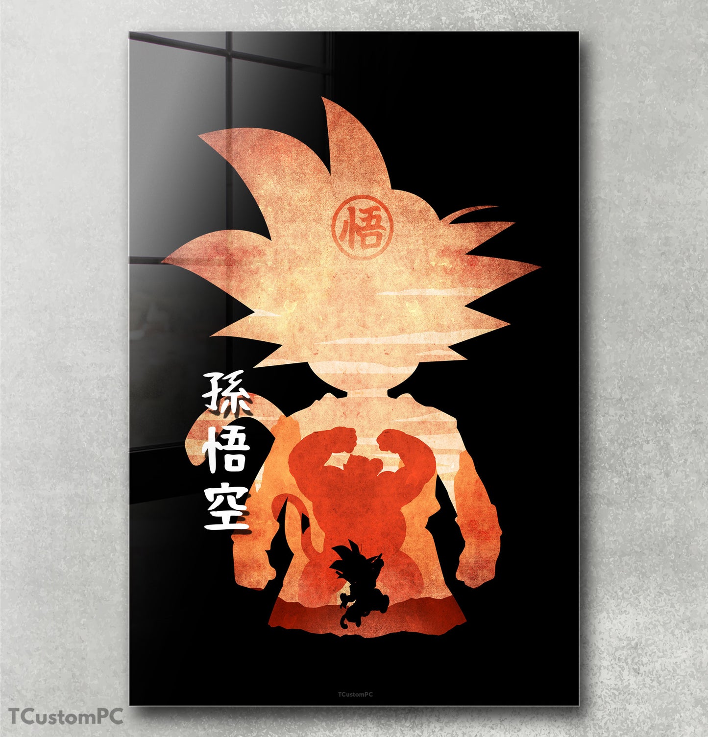 Cuadro Goku Minimalist Silhouette