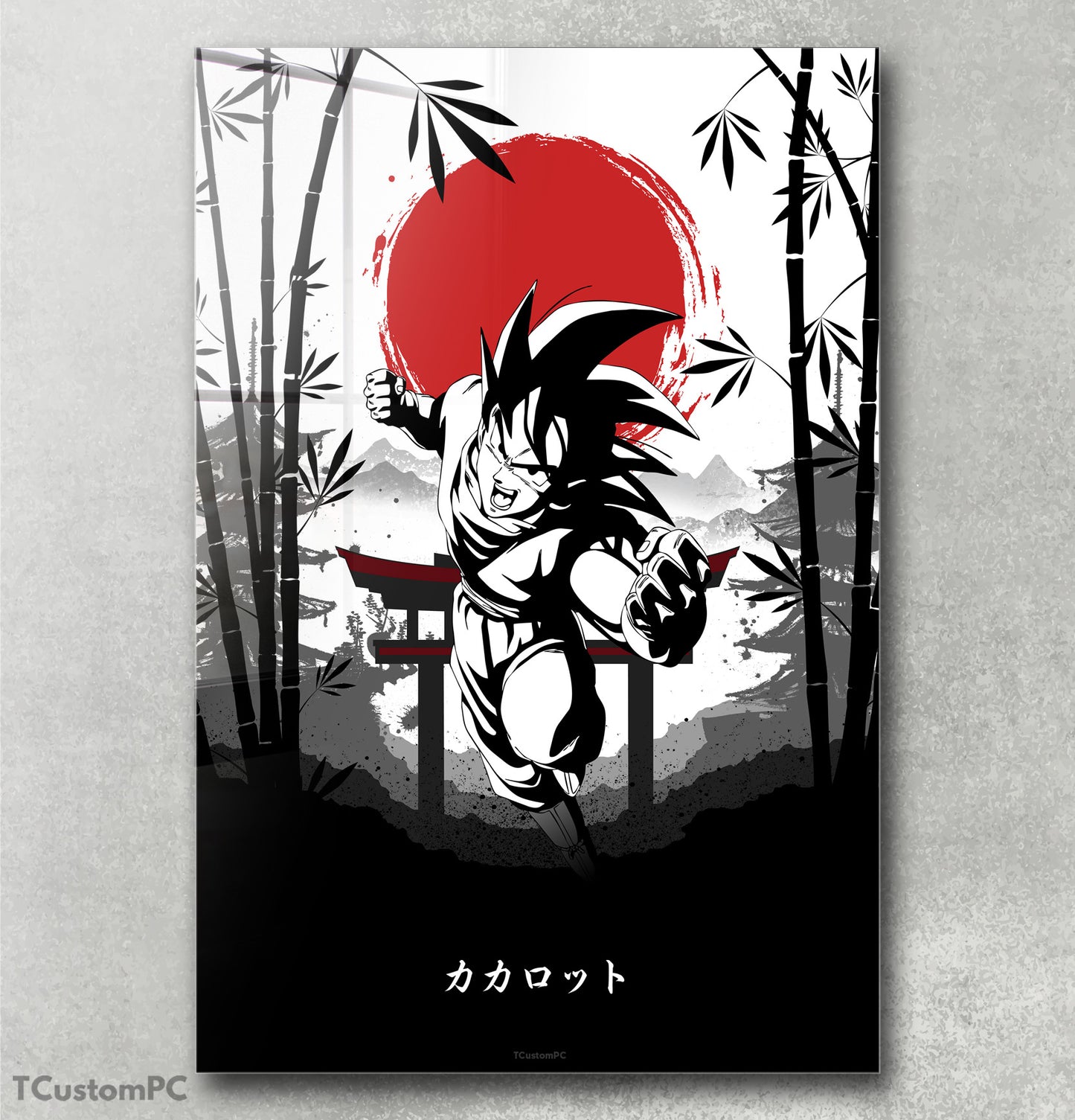 Pintura estilo Goku Japanase