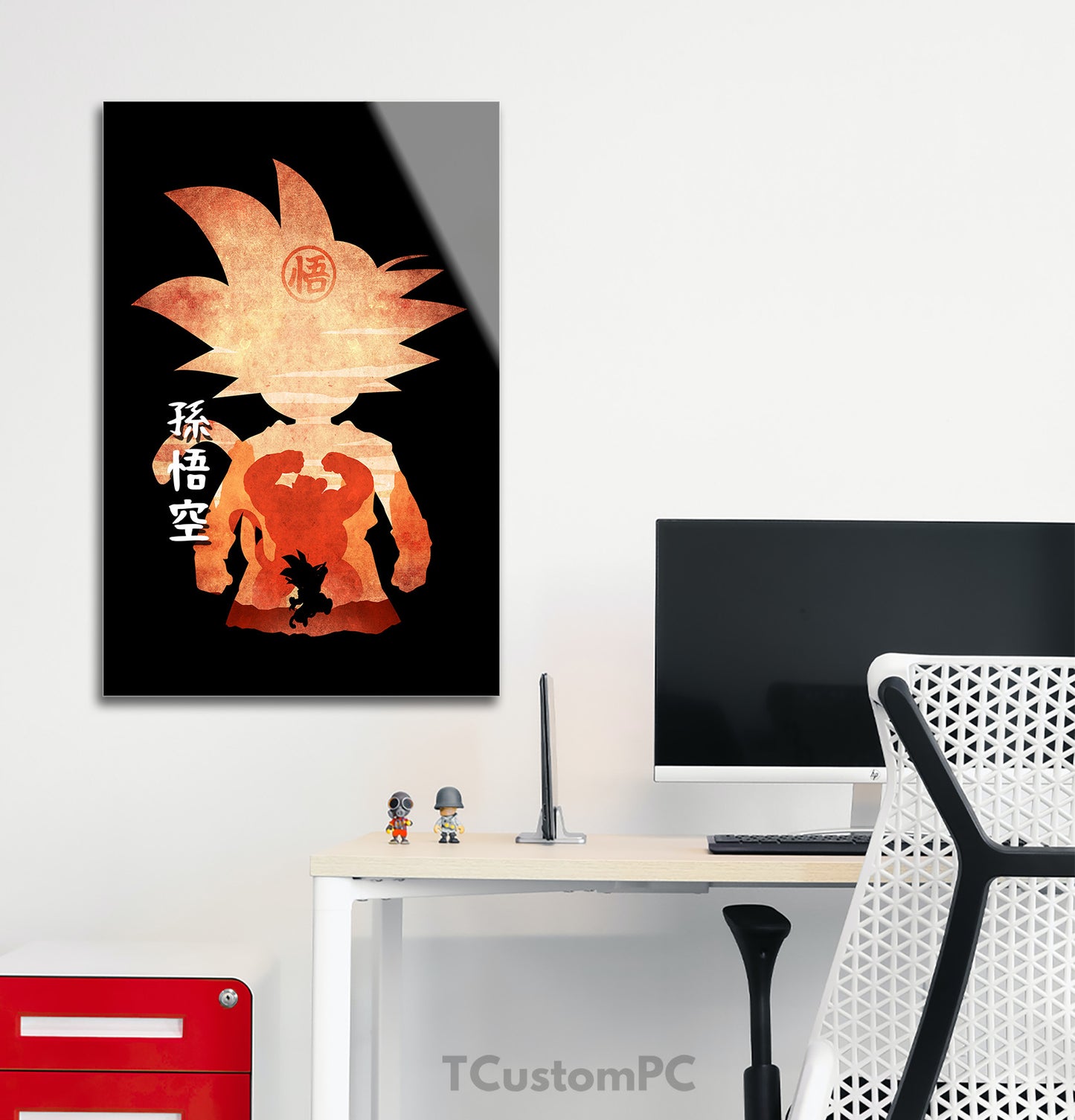 Cuadro Goku Minimalist Silhouette