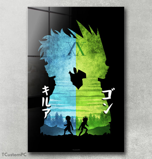 Gon Killua Minimalist Silhouette painting