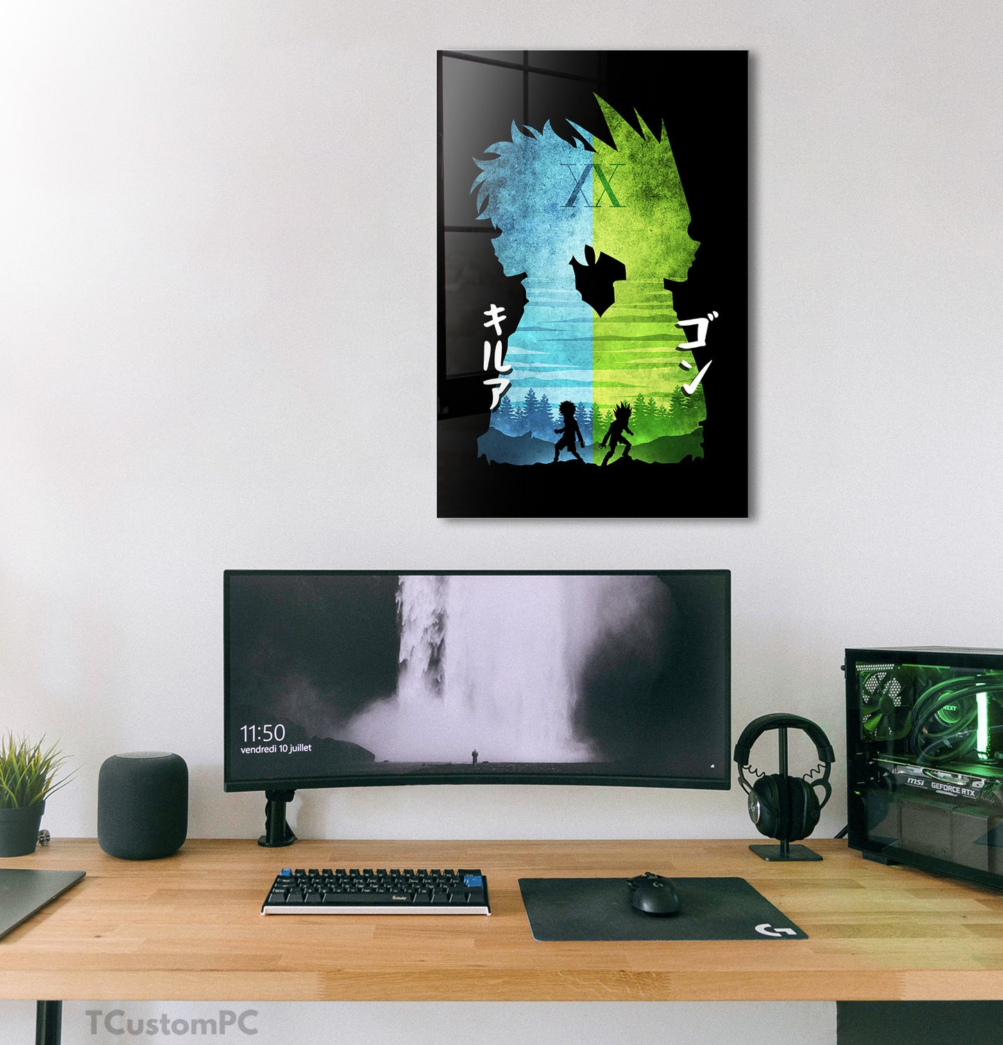 Gon Killua Minimalist Silhouette painting