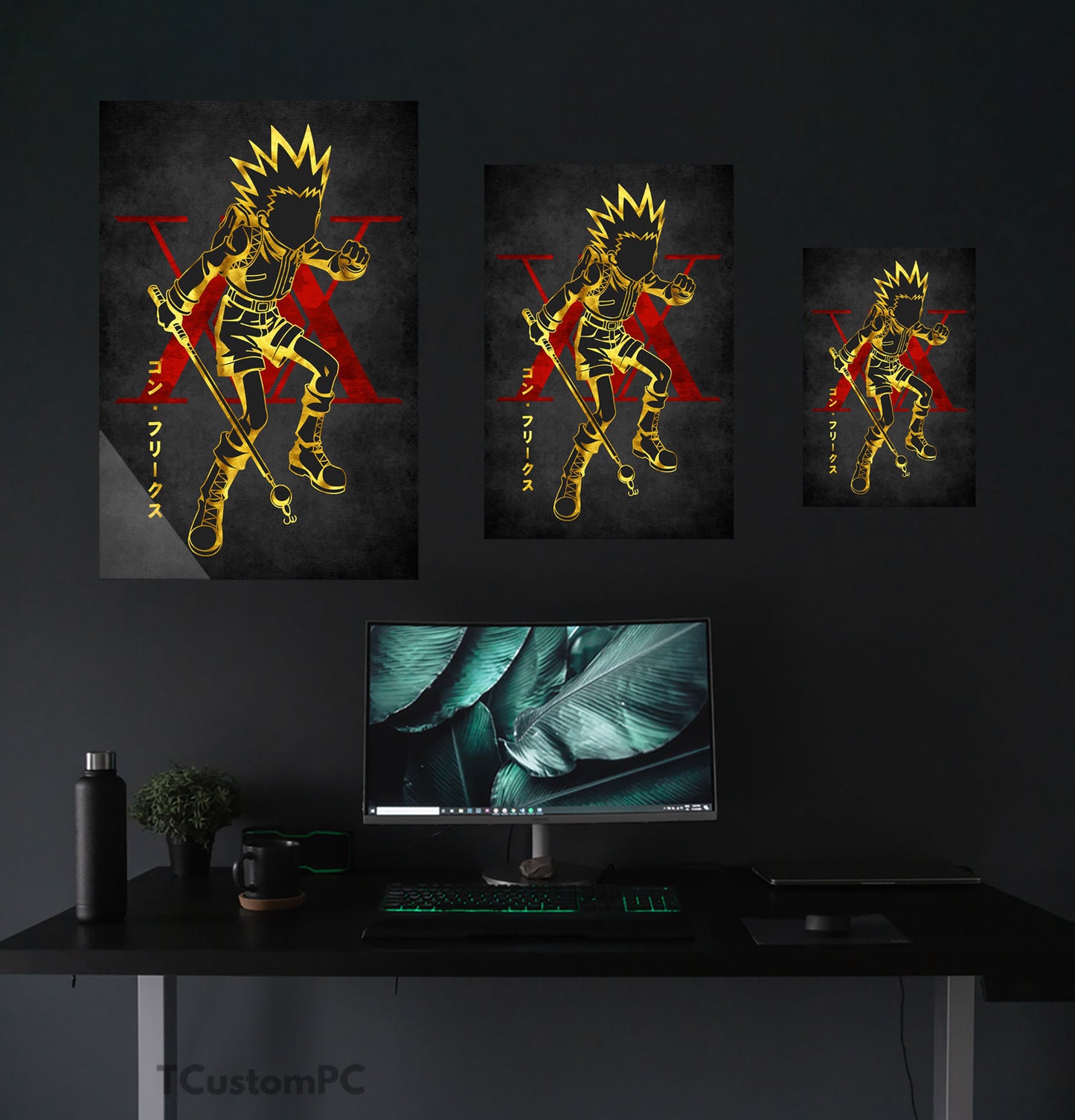 Pintura Gon Vermelho Dourado