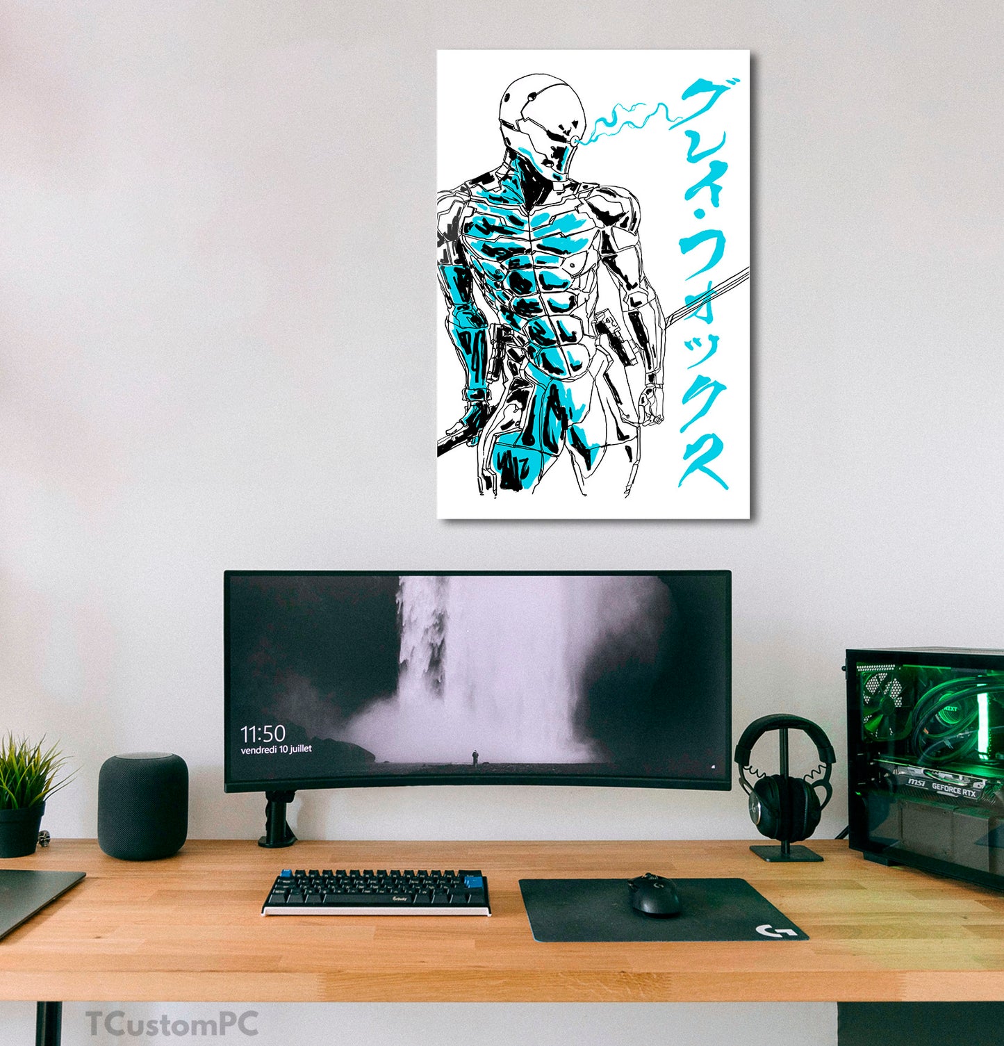 Gray Cyborg painting