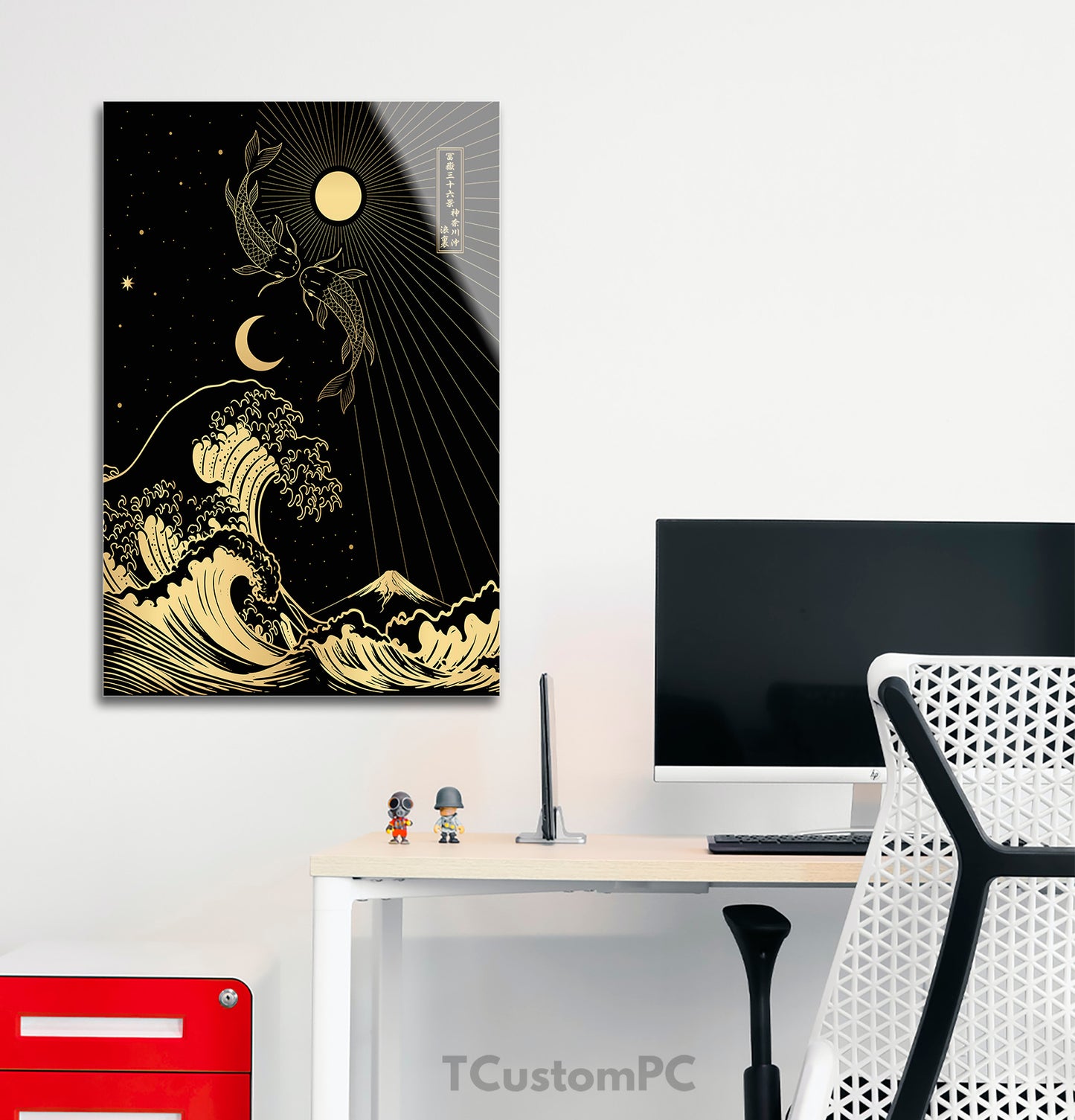 Cuadro Great Wave off Kanagawa - Golden Sea Edition