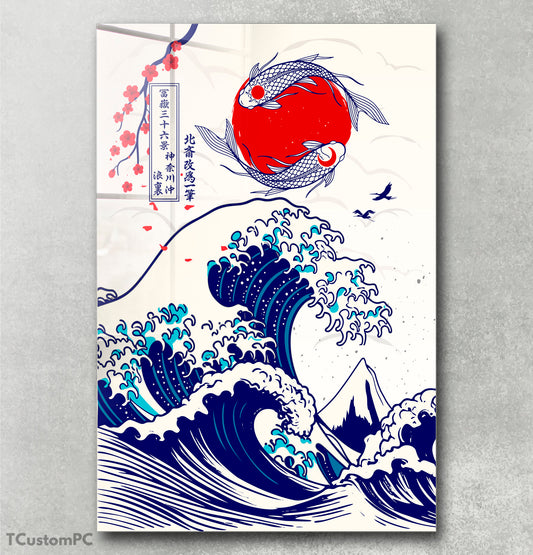 Cuadro Great Wave off Kanagawa - Koi Edition