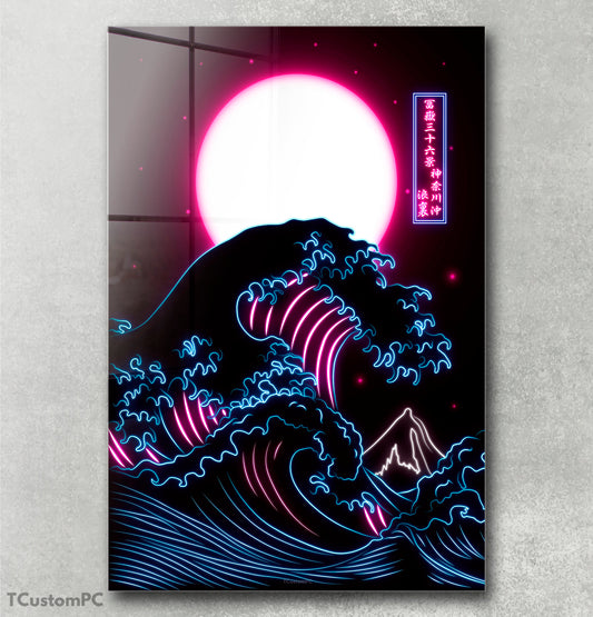 Cuadro Great Wave off Kanagawa - Neon Edition