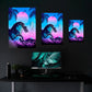 Great Wave off Kanagawa painting - Retro Wave Edition