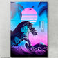 Cuadro Great Wave off Kanagawa - Retro Wave Edition