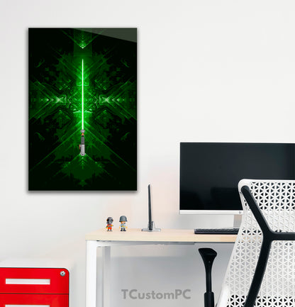 Green sword painting