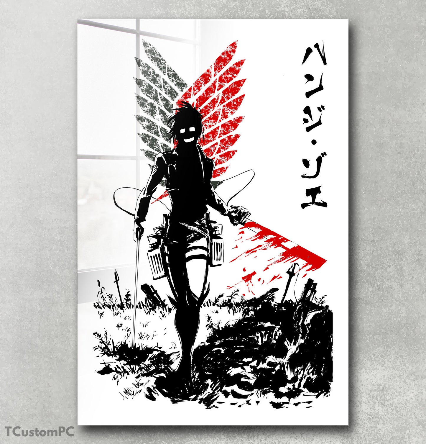 Hange Attack on Titan Japainase Style painting