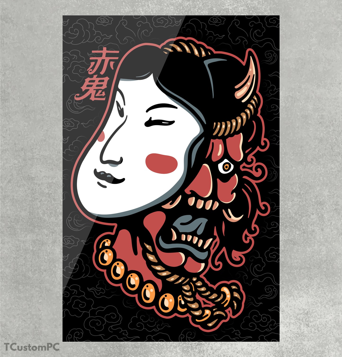 Pintura do demônio Hannya