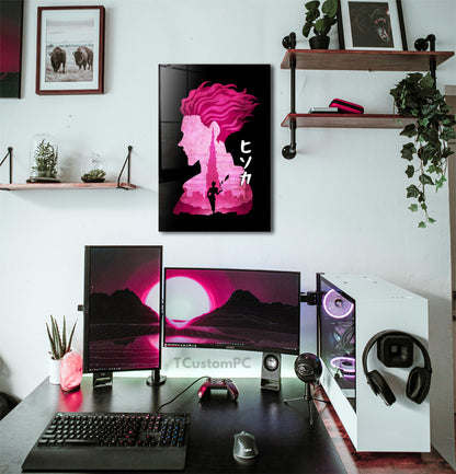 Pintura de silhueta minimalista de Hisoka