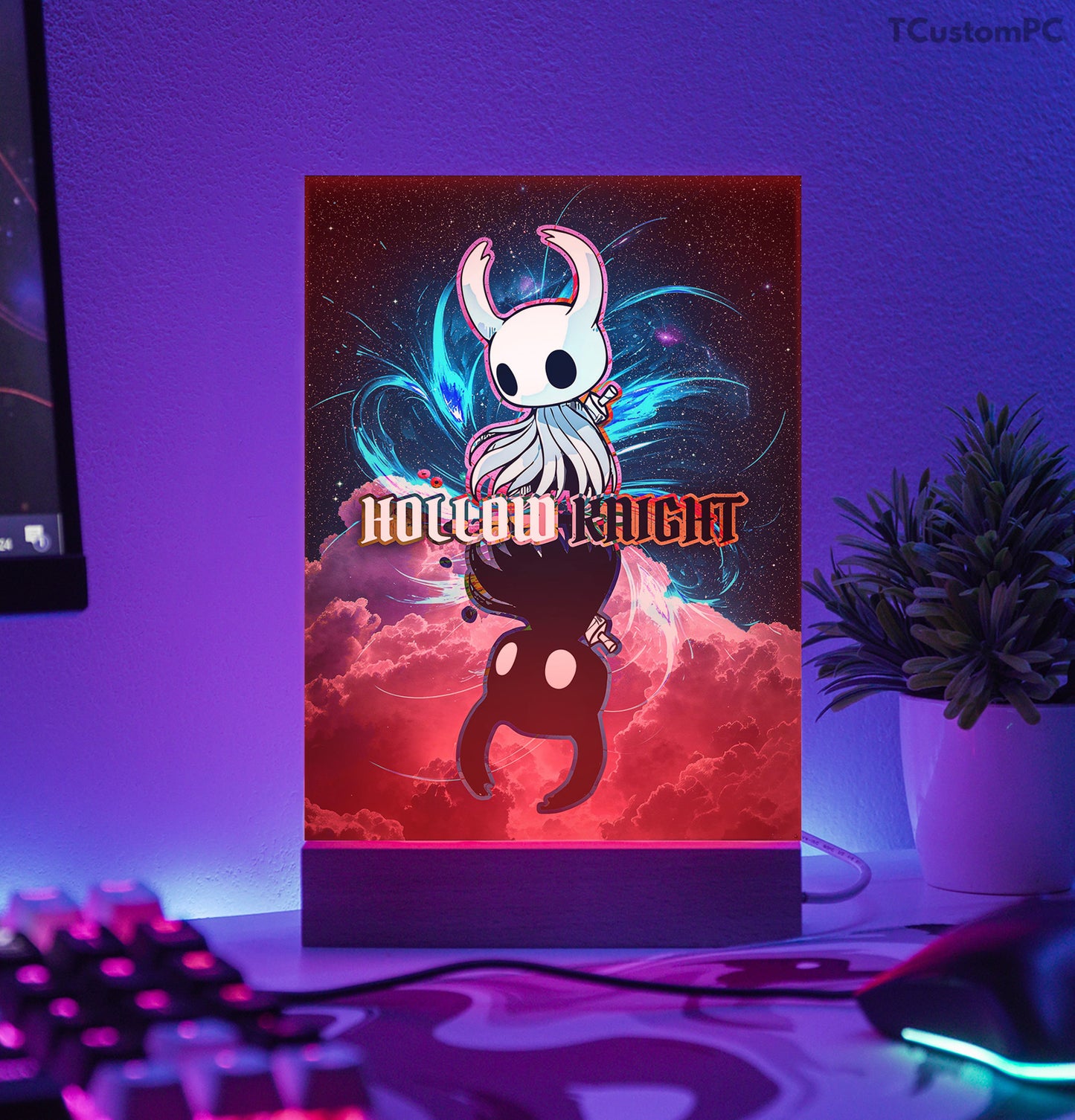 TC-Lamp Hollow Knight nuvens cor-de-rosa