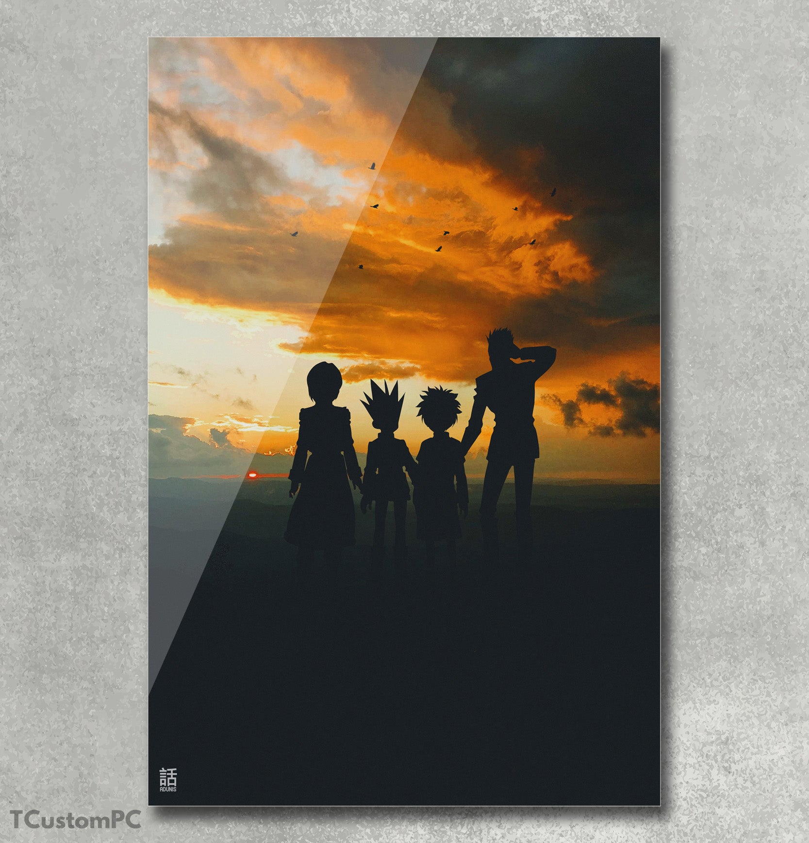 Cuadro HxH silhouette mountain , Nuevo Diseño - Displate cuadro de ...