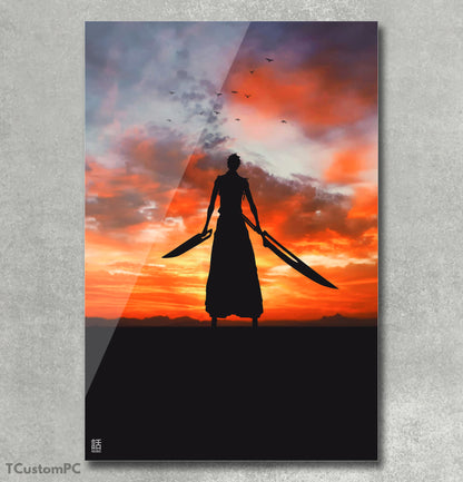 Ichigo silhouette Bleach painting