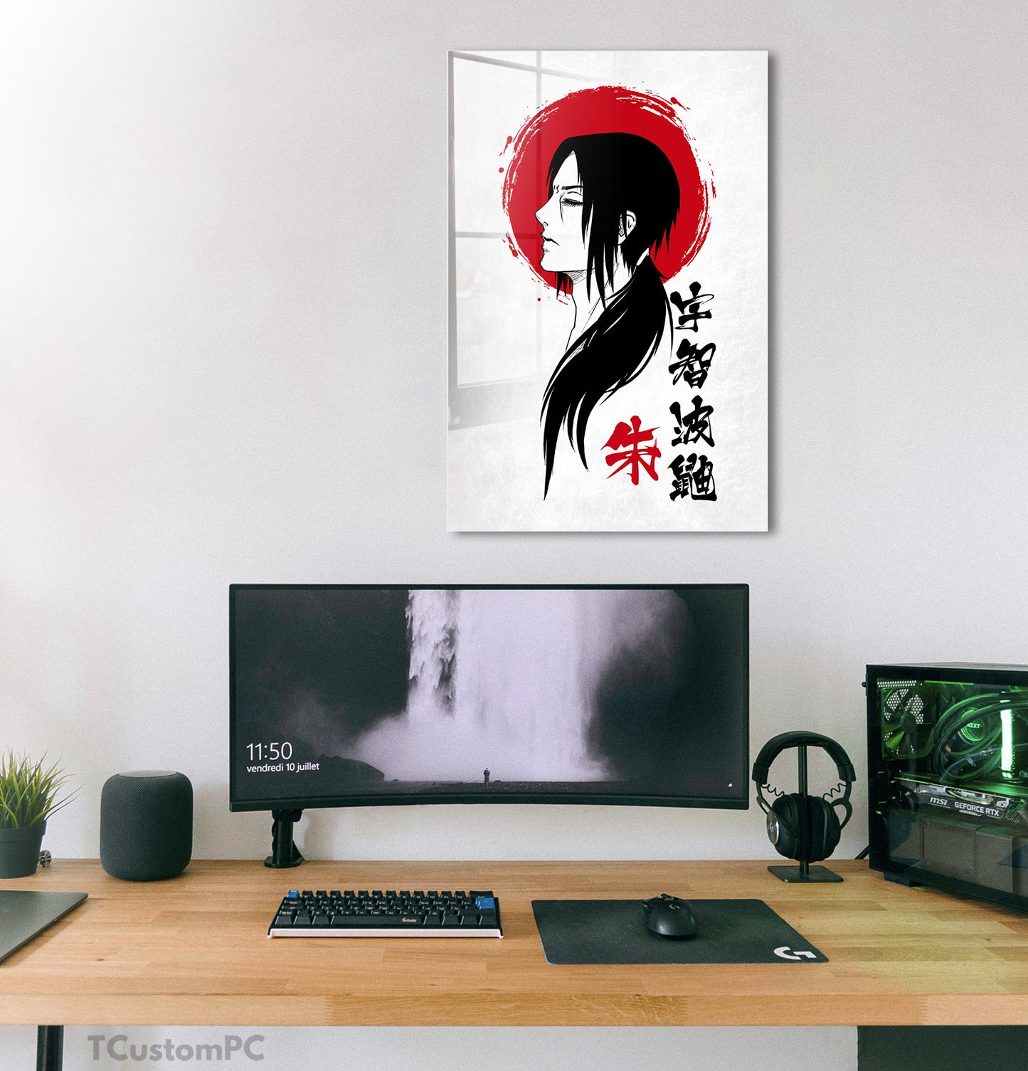 Pintura estilo Itachi Japão Japainase