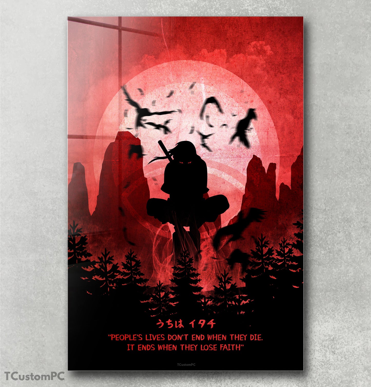 Itachi Silhouette Moon Painting