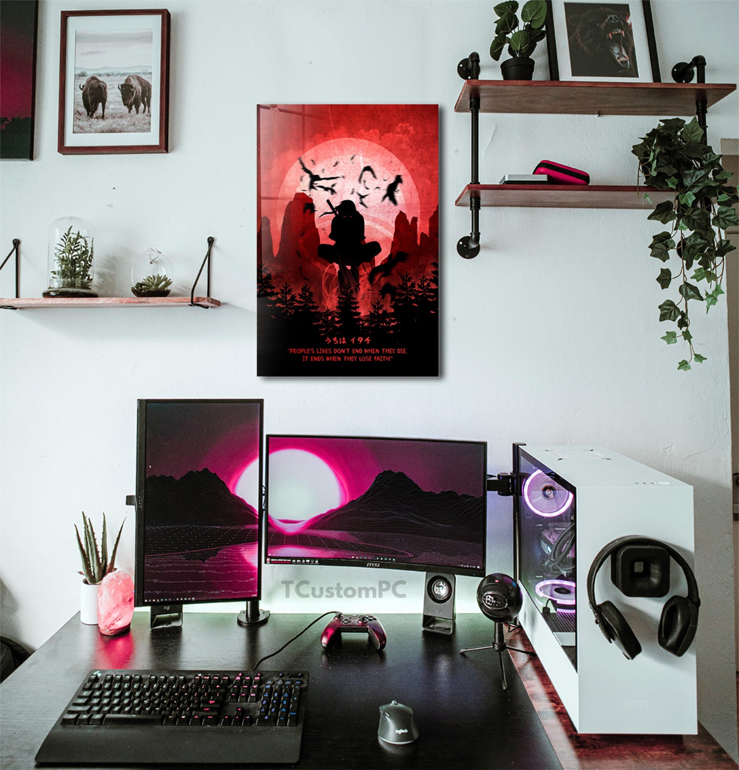 Itachi Silhouette Moon Painting