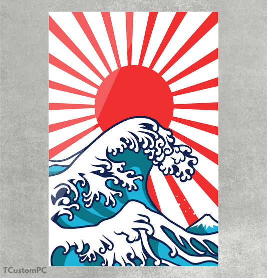 Japão Pintura de ondas