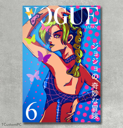 O quadro da Jojo na VOGUE, Jolyne Cujoh