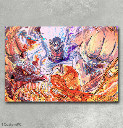 JoyBoy Luffy vs Kaido painting