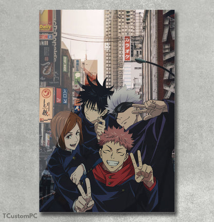 Pintura dos amigos Jujutsu Kaisen