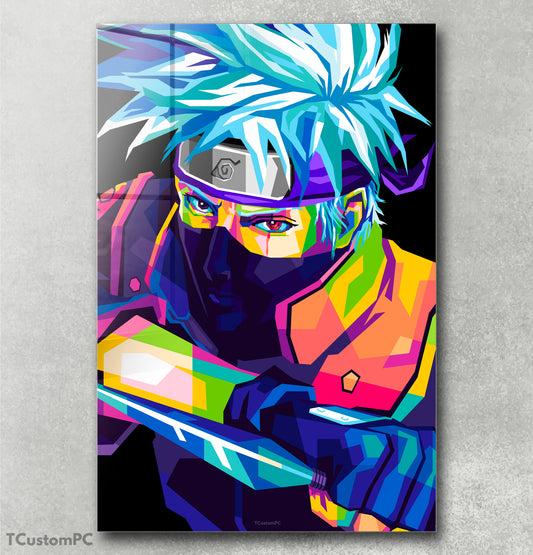 Pintura colorida de Kakashi