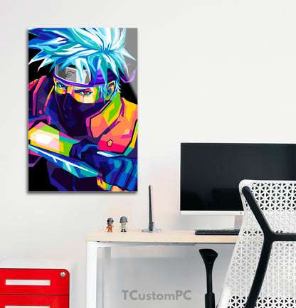 Pintura colorida de Kakashi