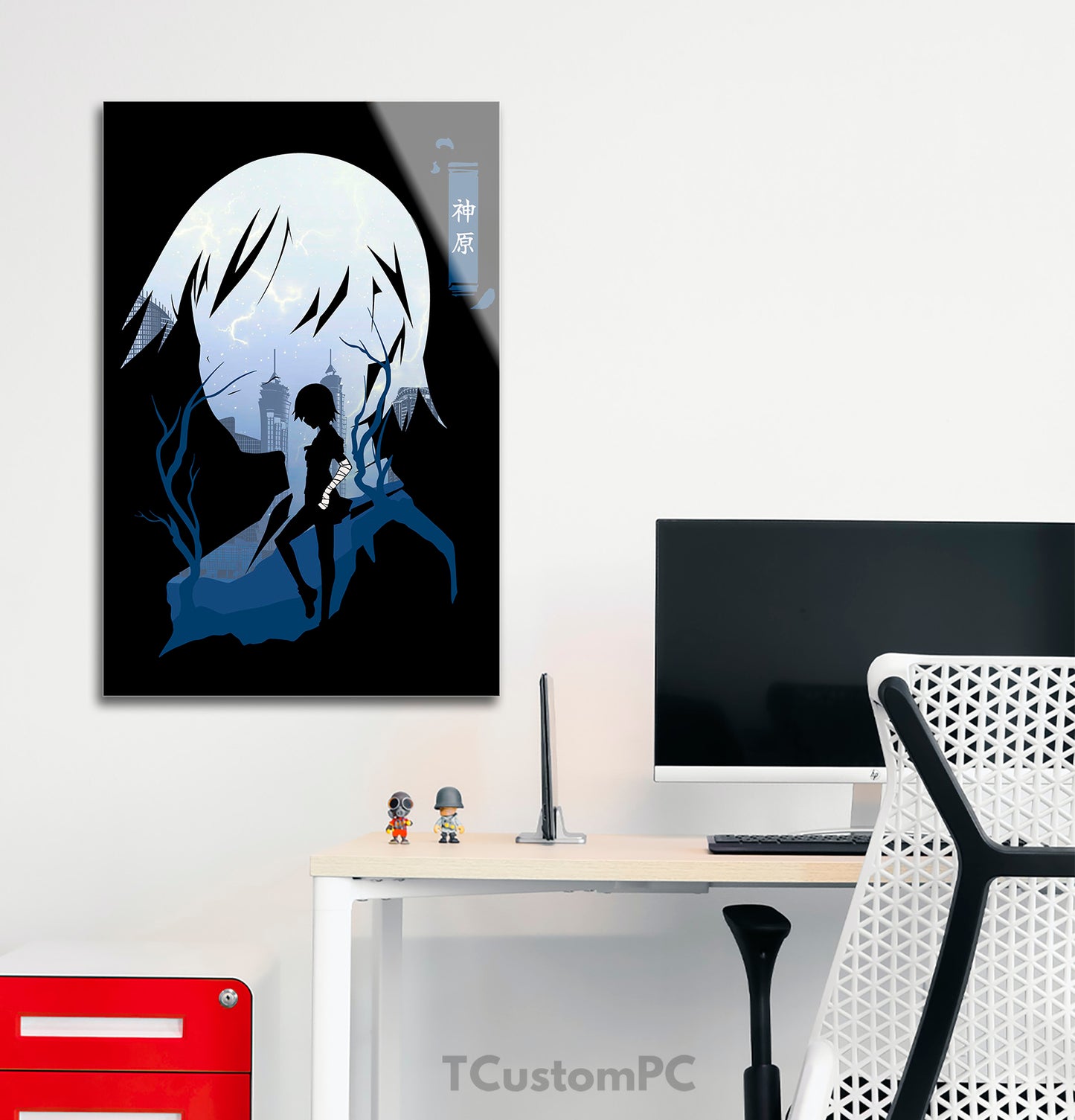 Kanbaru Suruga Character Siluette Painting