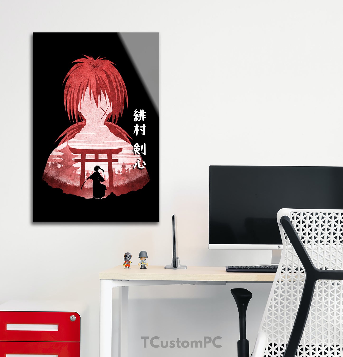 Kenshin Minimalist Silhouette painting