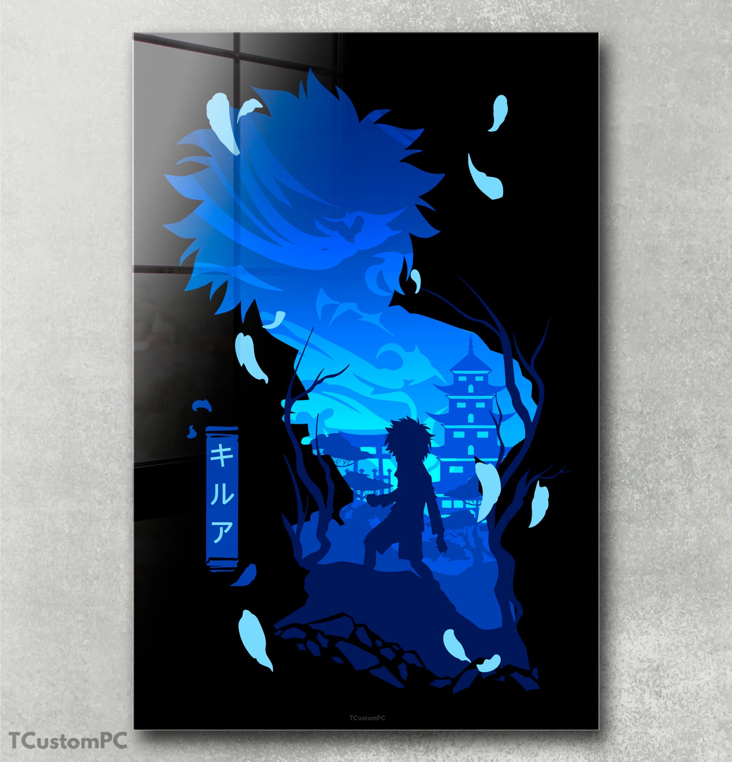 Pintura da silhueta do personagem Killua Zoldyck