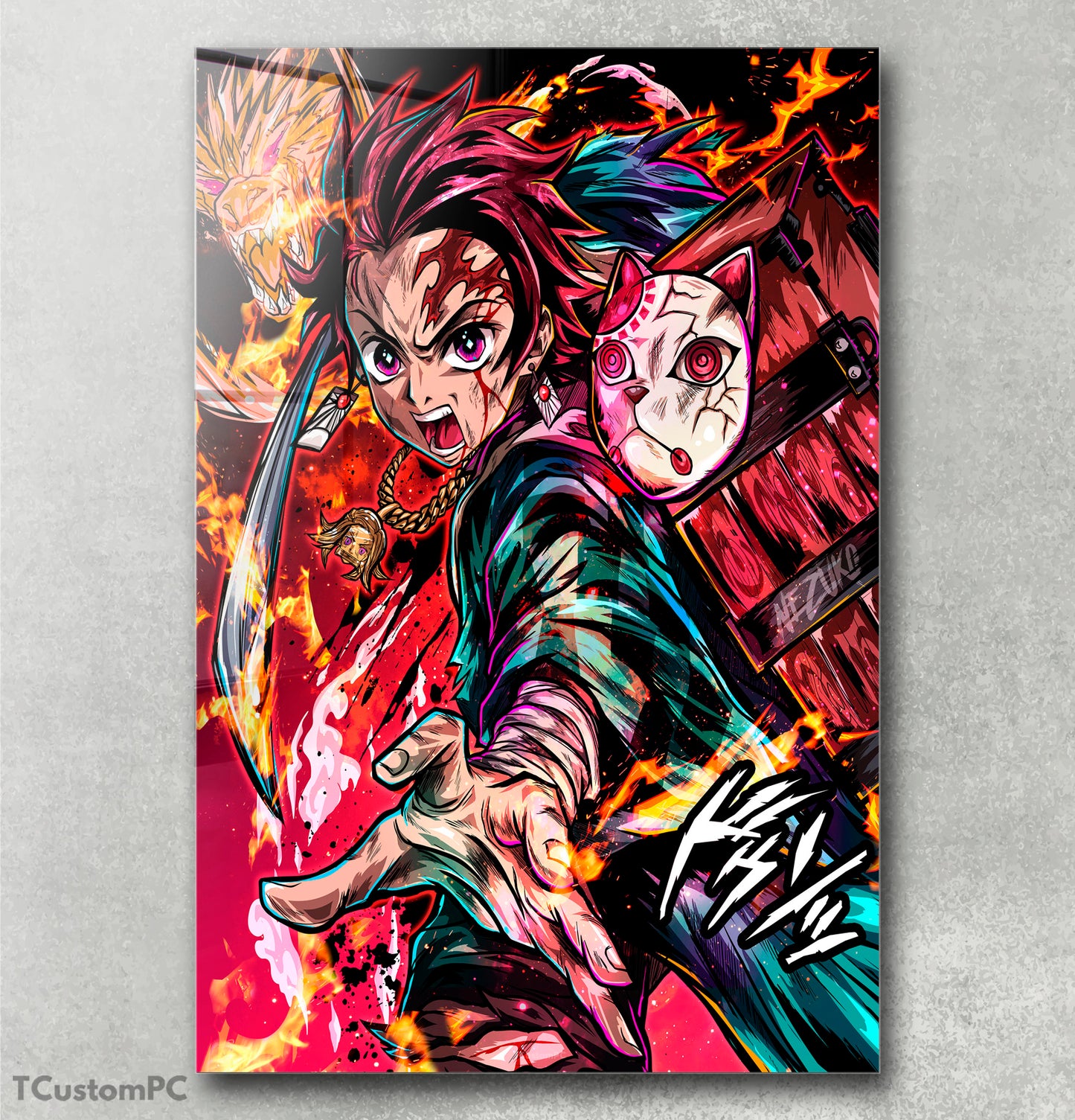 Wall Art de Kimetsu no Yaiba, Tanjiro "Breath of Fire"