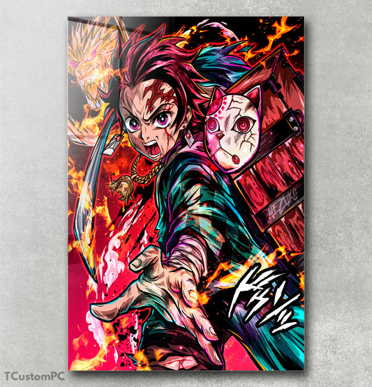 Wall Art de Kimetsu no Yaiba, Tanjiro "Breath of Fire"