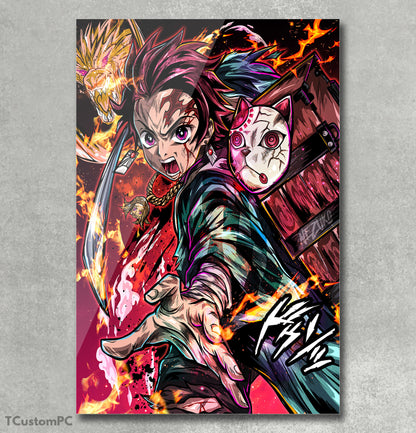 Kimetsu no Yaiba painting, Tanjiro "Breath of Fire"