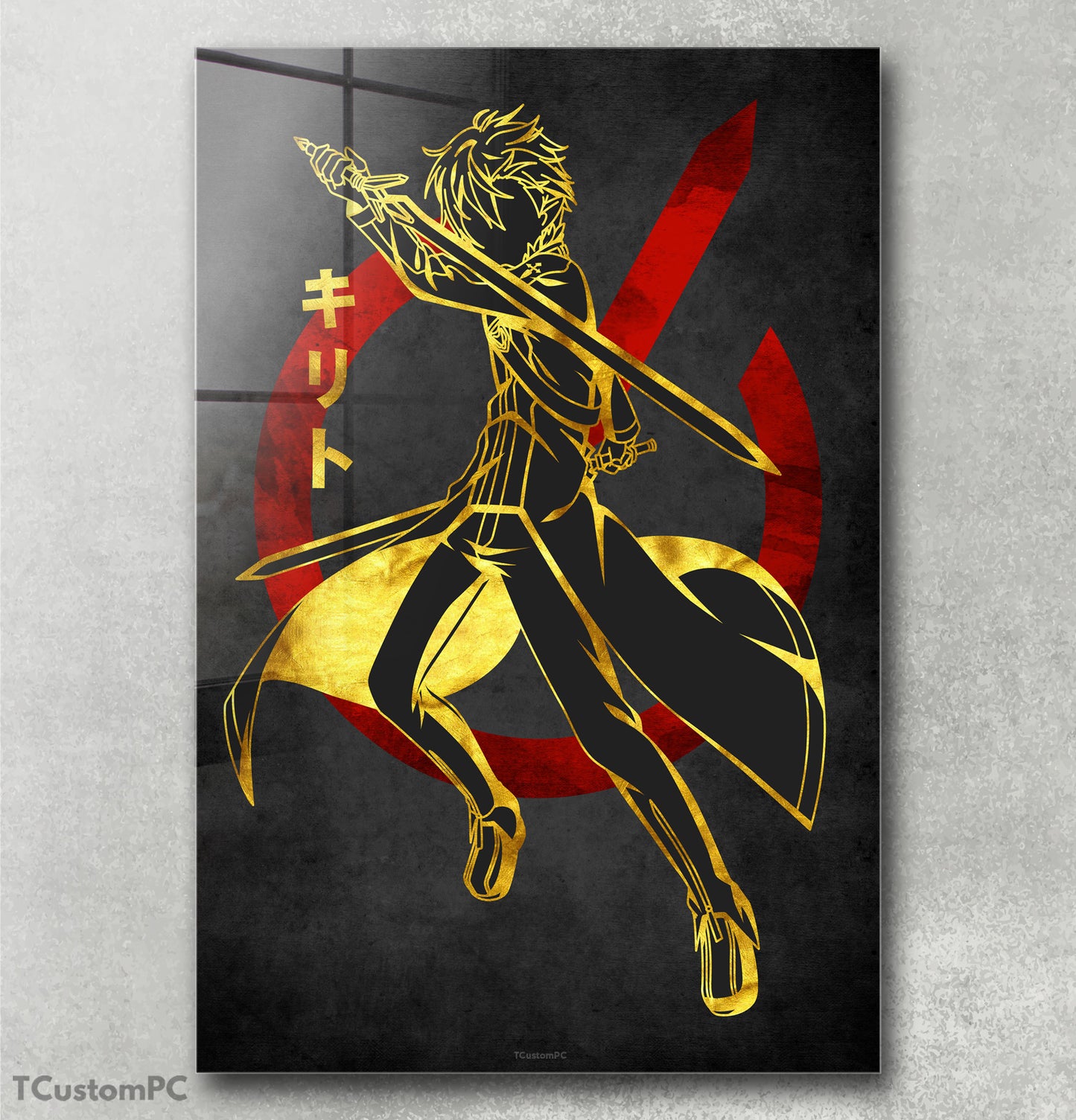 Kirito Red Golden painting