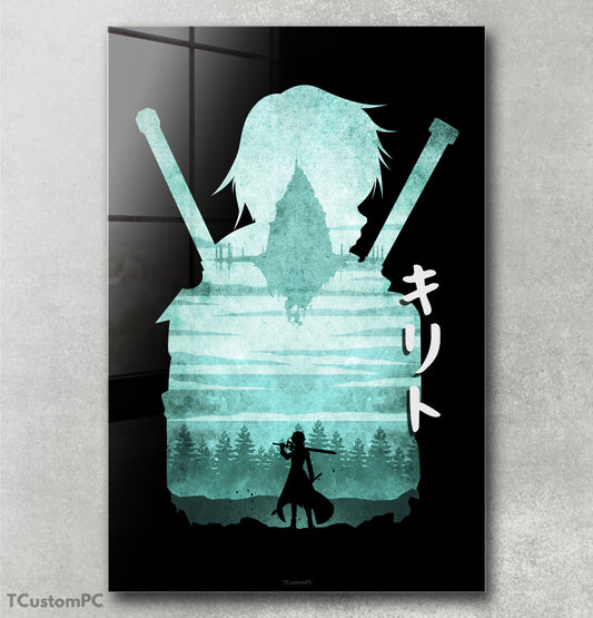 Kirito Minimalist Silhouette painting