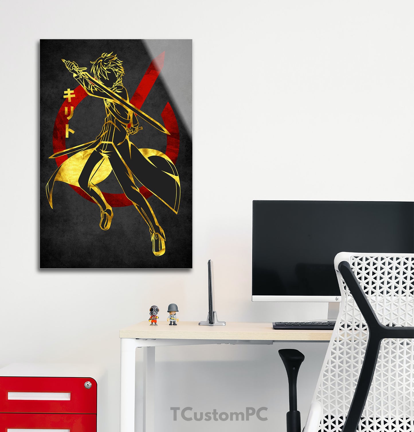 Pintura Kirito Vermelho Dourado