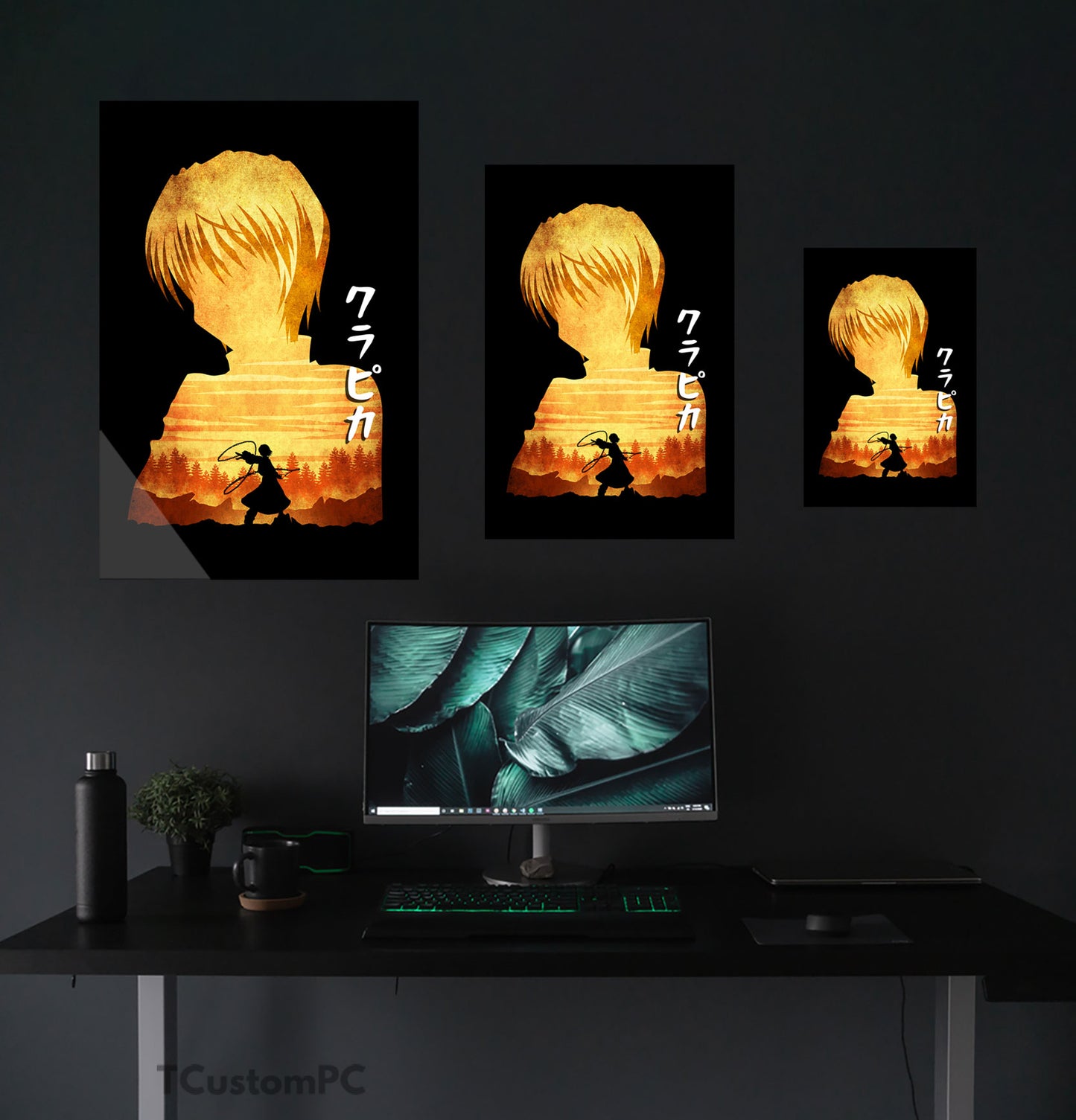 Kurapika Minimalist Silhouette painting