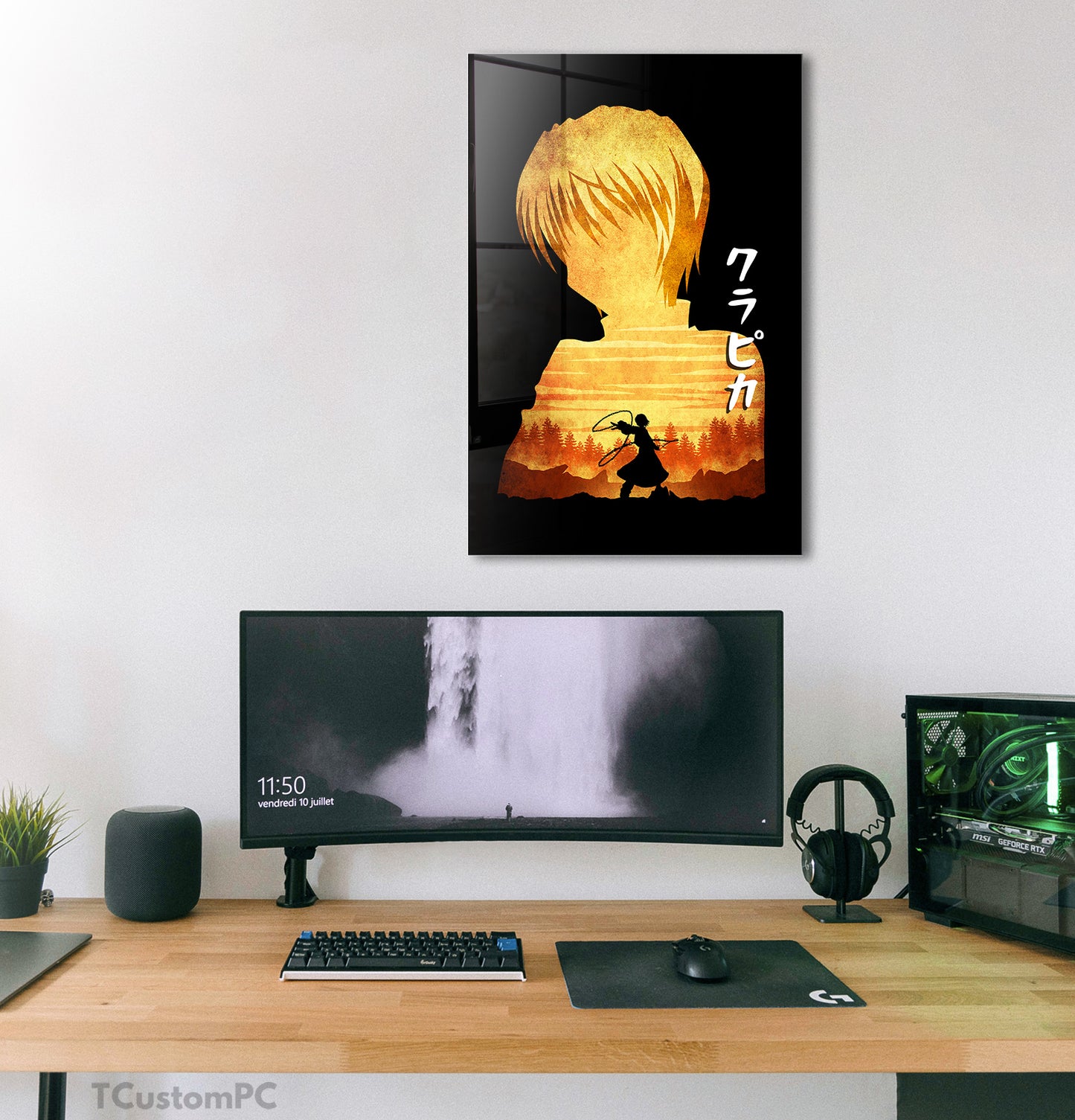 Kurapika Minimalist Silhouette painting