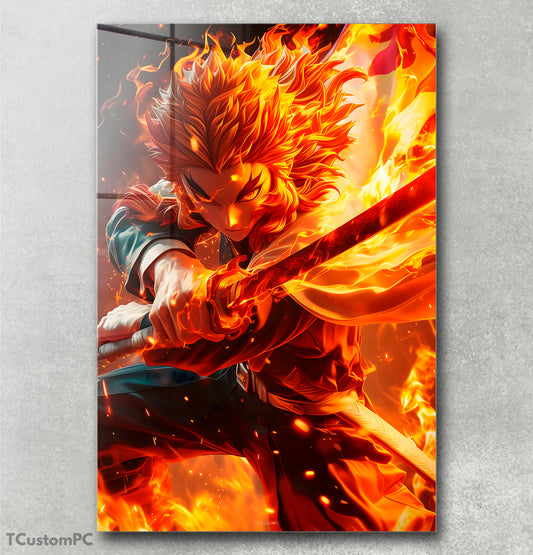 Pintura de Kyojuro Rengoku