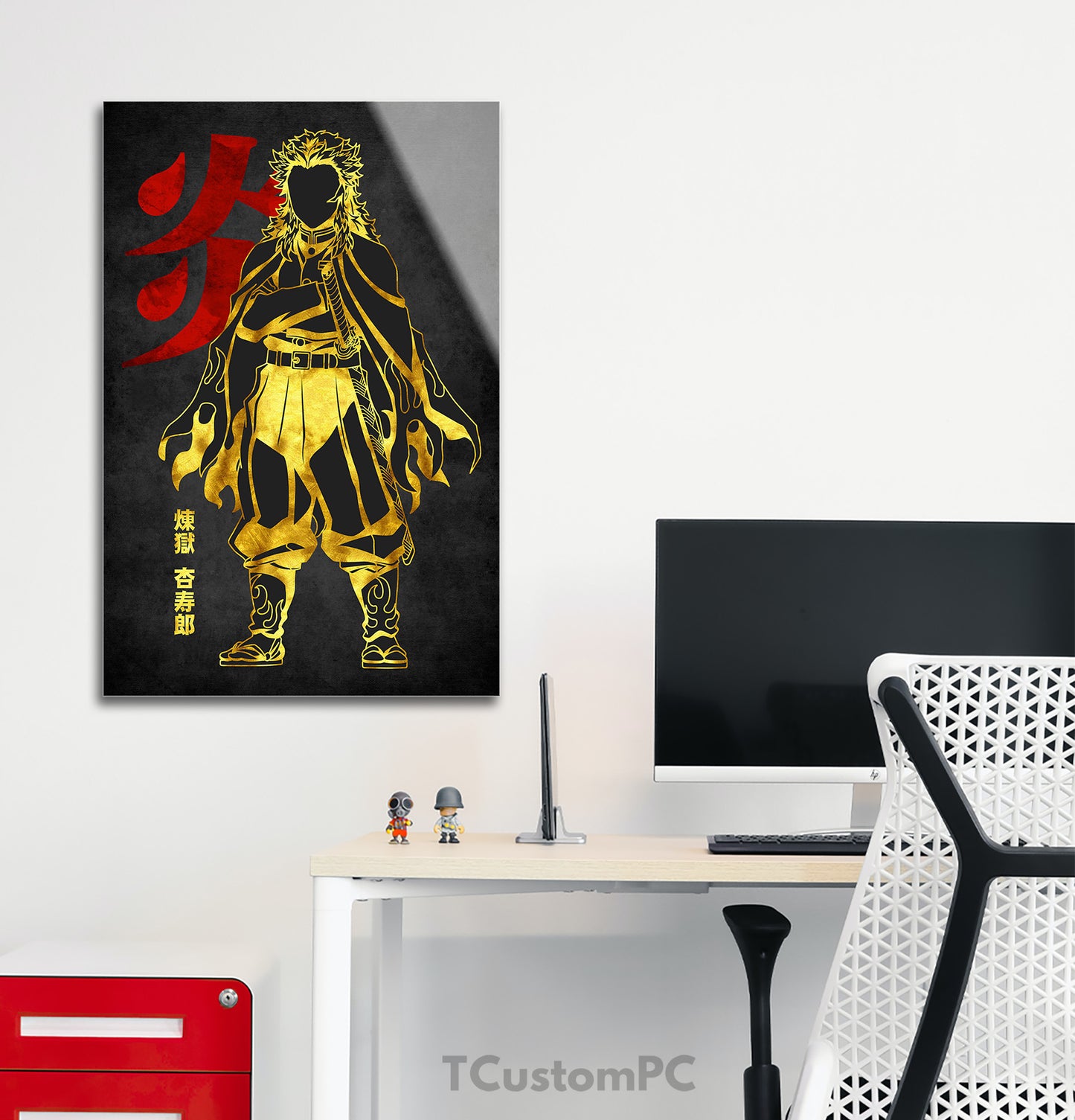 Pintura Kyojuro Vermelho Dourado