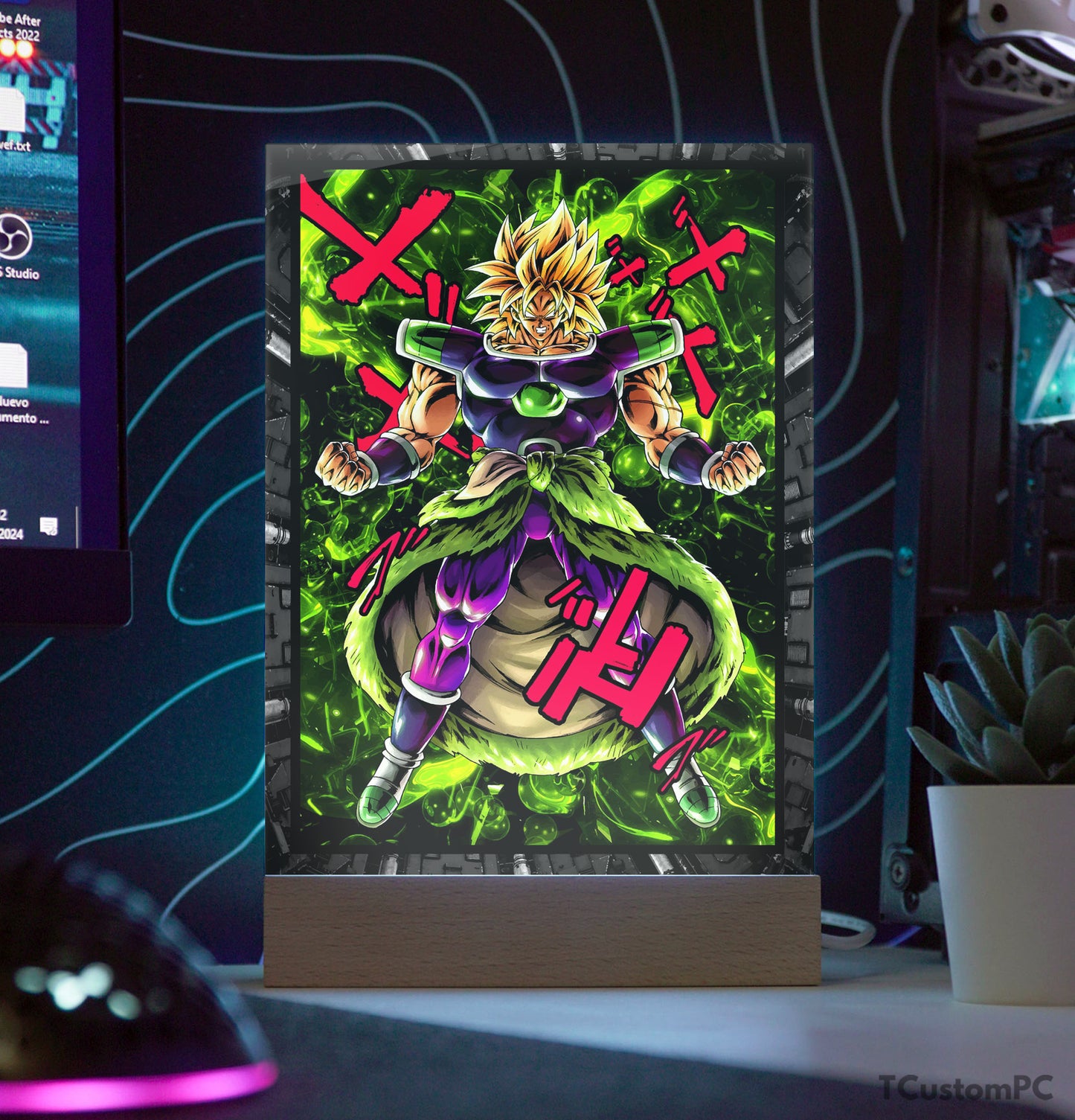 TC-Lamp Legendary Broly SSJ neon vector