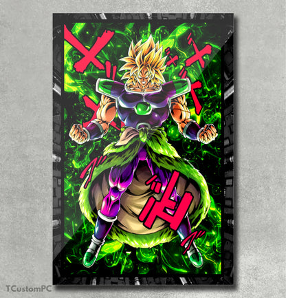 Lendária pintura vetorial de néon Broly SSJ