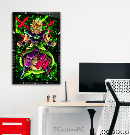 Legendary Broly SSJ neon vector painting