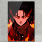 Levi Fire Attack on Titan Painting