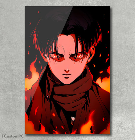 Wall Art Levi Fire Attack on Titan