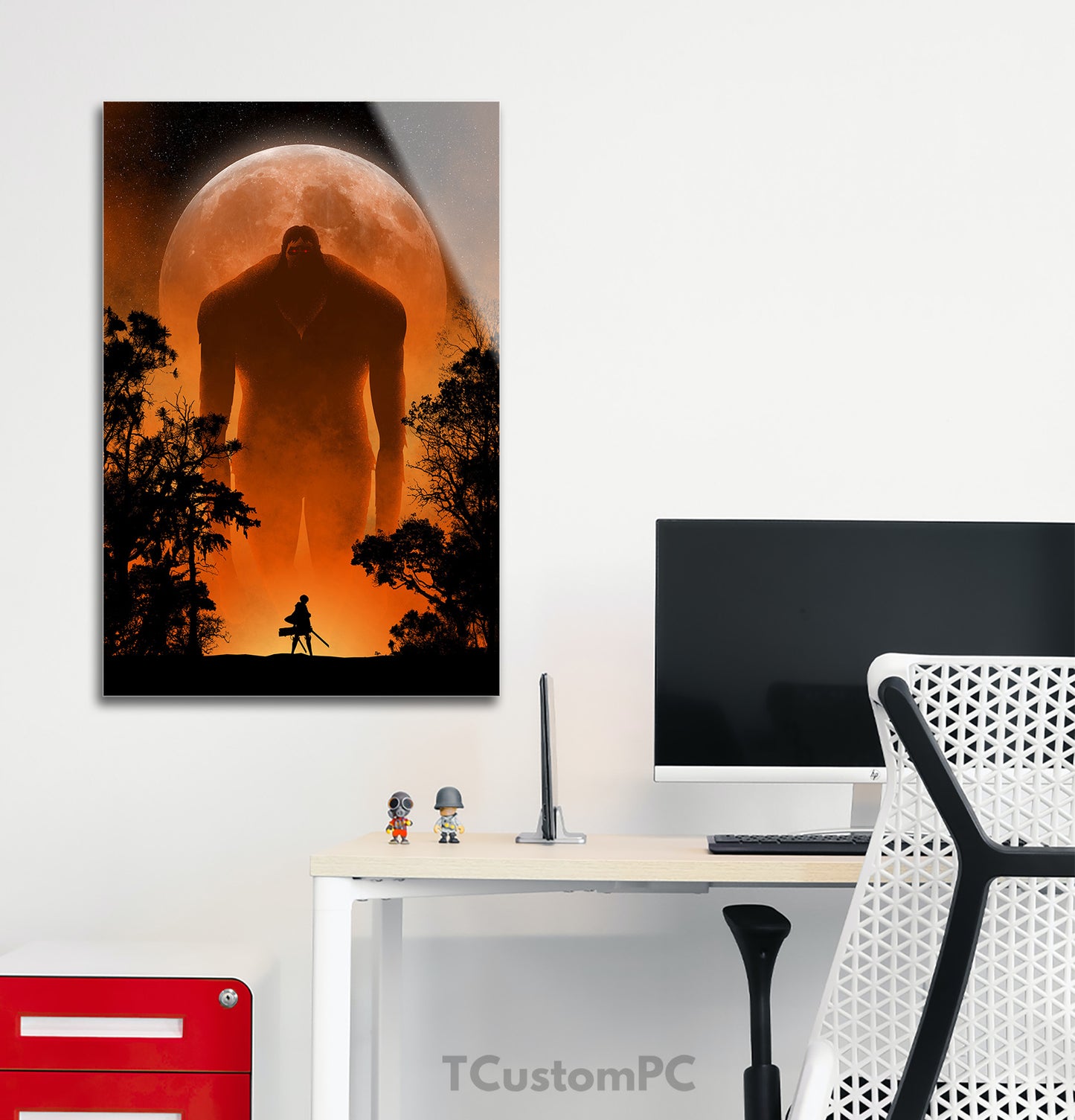 Levi Silhouette Moon painting