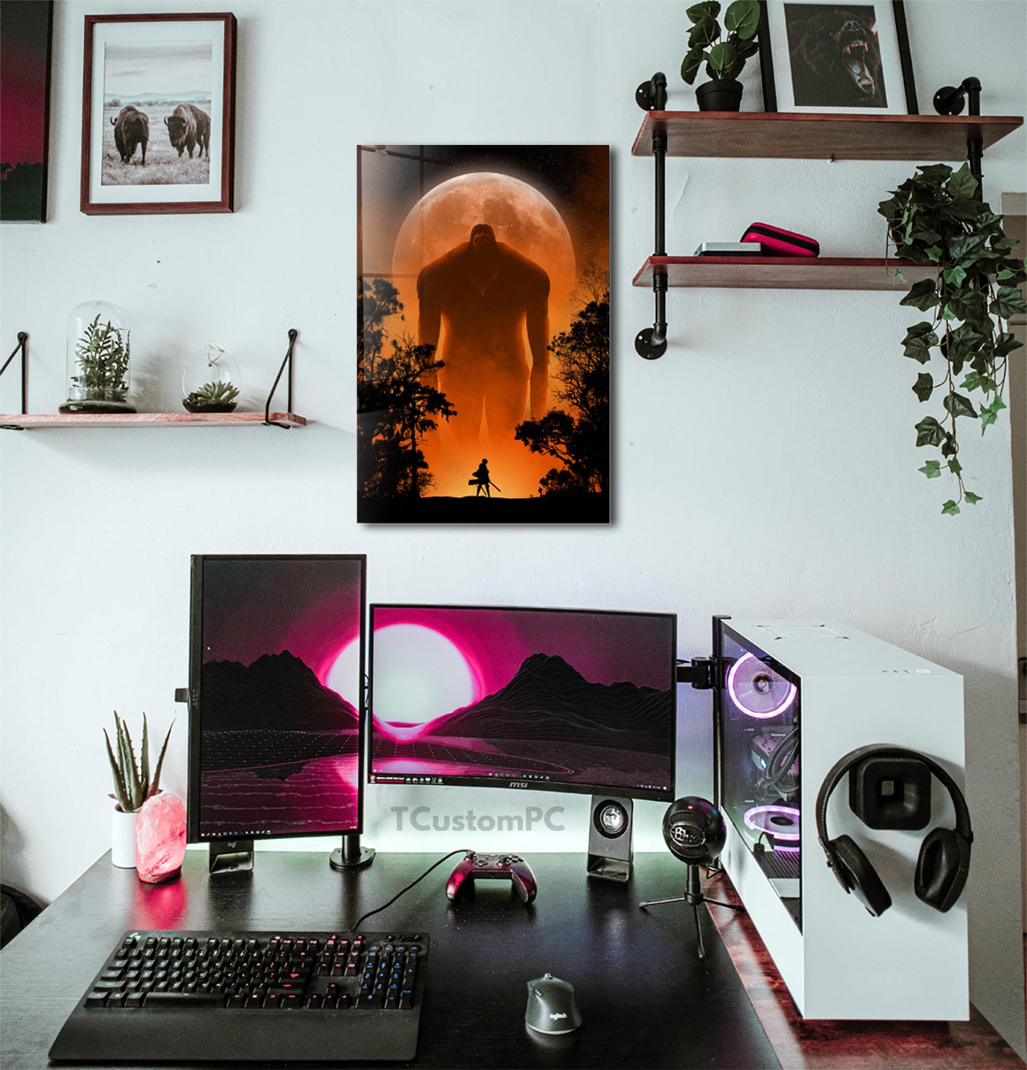 Levi Silhouette Moon painting