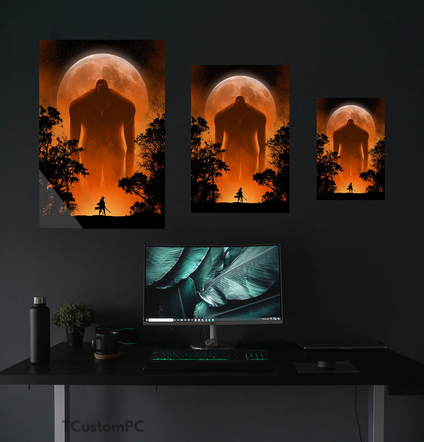 Levi Silhouette Moon painting